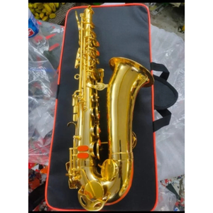 เครื่องดนตรีแซกโซโฟนทองเหลืองสีทอง - Product Image 1