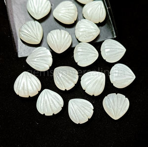 White Moonstone Carved <b>Shell</b> <b>Beads</b> Natural Moonstone <b>Shell</b> Shape Gemstone <b>Shell</b> <b>Beads</b> Hand Carved <b>Beads</b> for Jewelry Making - Product Image 6