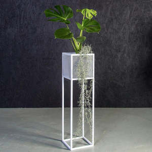 High Quality White Mesh Iron Planter Stand Set of 3 for Indoor Home & Garden <b>Plant</b> <b>Decor</b> - Product Image 6