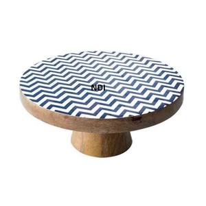 <b>Wedding</b> And Birthday Party Celebration Cup <b>Cake</b> Server Stand Modern Design Shiny Enamel Finishing Wooden <b>Cake</b> Stand - Product Image 1