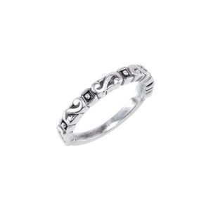 Stuller 14KY Fashionable Vintage Gold Plated <b>Ring</b> 50937:102P Stackable Inlay Number Shape Gift Jewelry - Product Image 1