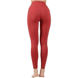 Leggings pour femmes tendance, à cordon de serrage, taille haute, couleur unie, respirants, séchage rapide, vêtements de sport personnalisés, pantalons de yoga - Product Image 2