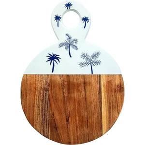 เขียงไม้อะคาเซียทำด้วยมือขนาดใหญ่ทำด้วยมือสำหรับใช้ในห้องครัวจากอินเดีย - Product Image 1