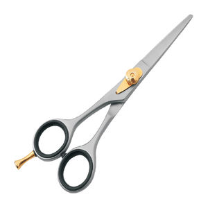 Tijeras de peluquero para zurdos de alta calidad con borde convexo/biselado Tornillo de reposapiés ajustable de acero inoxidable (insertos para dedos) - Product Image 1