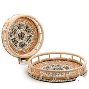 Décoration de table de fête de mariage service de restauration plateau de serveur en métal décoratif fait à la main décoration de table de fête de mariage - Product Image 2