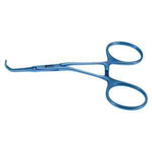 Goraya คีมหนีบไมโครเยอรมัน-มุม6มม. ยาว14มม. ขากรรไกรผิดปกติทรงโค้งเล็กน้อยไทเทเนียม4นิ้ว CE - Product Image 1