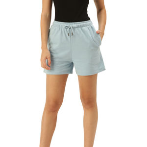 Nuevos pantalones cortos transpirables ecológicos de lana de algodón para mujer, pantalones cortos para correr con cordón de cintura media, diseño personalizado, pantalones cortos para correr de calidad Premium - Product Image 1