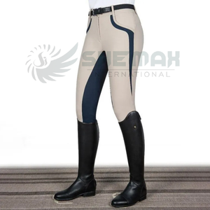 Pantalones de equitación ecuestre de cintura alta, pantalones ajustados con logotipo personalizado, pantalones de equitación personalizados con estampado de silicona a un precio razonable - Product Image 2