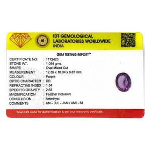 Ametyste facettée de 5,42 carats, qualité supérieure, naturelle, taille coussin, taille poire, calibrée, saphir créé en laboratoire certifié GIA, poli à la chaleur, 8 mm - Product Image 4