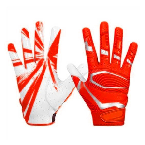 Guantes de Fútbol Rojos y Blancos con Palma de Silicona Ultra Adherente, Dorso Protector de Alto Rendimiento con Inyección de Goma - Product Image 1