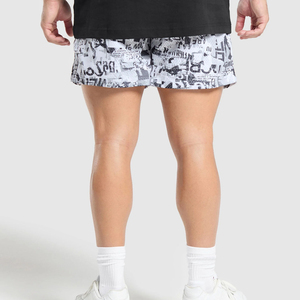 Short de sport 100% coton de haute qualité pour hommes, maille d'été décontractée respirante avec motif solide écologique et poches - Product Image 3