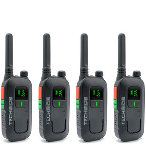 Precio de Fábrica TechSide TS-T2MIC+4, Radio PMR446 Profesional sin Licencia, 16 Canales, VOX, Escaneo Automático de Canales de 5 Niveles, Cargador USB para Auriculares - Product Image 1