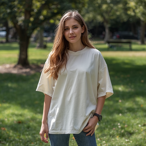 Oversized T-Shirt Loose Fit Cotton Streetwear Short Sleeve Tee with OEM ODM Customization - Product Image 6