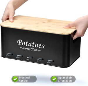 Potato <b>Storage</b> Box Set of 3, <b>Kitchen</b> <b>Storage</b> <b>for</b> Onion, Potatoes, Garlic <b>Storage</b>, <b>Kitchen</b> <b>Storage</b> Box with Ventilation Holes - Product Image 5