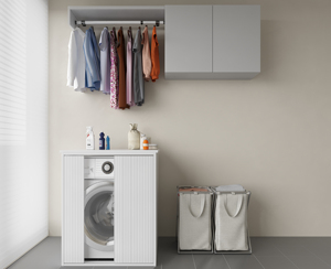 Armoire à Linge de Salle de Bain en PVC de Style Classique Européen 68cm Design Moderne avec Fermeture Magnétique Recyclable pour Usage Domestique - Product Image 5