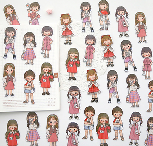 สติกเกอร์ไดคัทแบบ DIY ไวนิลกันน้ำคุณภาพสูงพิมพ์ลายน่ารักสติ๊กเกอร์ตกแต่งสำหรับบัญชีแยกประเภทด้วยมือ - Product Image 4