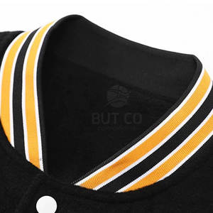 แจ็คเก็ตเลตเตอร์แมนผู้ชายสีตามสั่ง ผ้าฝ้าย/ขนสัตว์ ระบายอากาศได้ดี คอจีน สไตล์ลำลอง ดีไซน์ใหม่ สตรีทแวร์ อุ่น ทันสมัย - Product Image 6