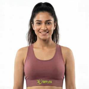Sujetador Deportivo de Alta Sujeción para Mujer, Color Rosa Taupe, Sin Costuras, Compresión, Gimnasio, Fitness, Yoga, Ropa Deportiva, Sujetador Personalizado OEM - Product Image 1