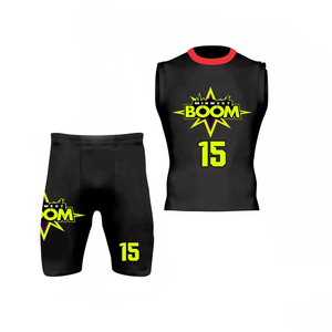 OEM ODM Ensemble d'uniformes de football 7v7 pour jeunes Sublimation à séchage rapide 100% polyester Logo personnalisé Shorts 7on7 Ensembles pour les sports d'été - Product Image 1