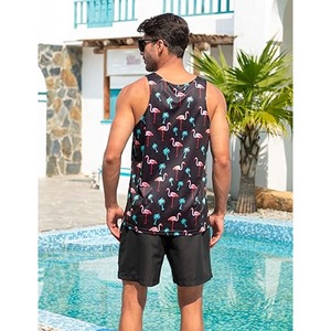 Camiseta sin mangas de verano de algodón 100% personalizada para hombre, transpirable camiseta sin mangas, resistente a la humedad, de punto liso, informal - Product Image 3