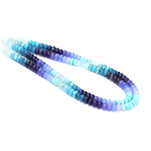 Perles Rondelles en Quartz Bleu Multi-Teintes : Pierres Précieuses de Qualité AAA pour la Confection de Bijoux - Product Image 2