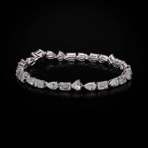 สร้อยข้อมือเพชรมอยส์ซอไนต์ทรงผสมแบบแฟนซีเครื่องประดับฮิปฮอปออกแบบได้ตามต้องการ - Product Image 1