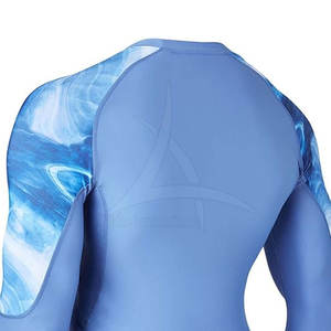 เสื้อออกกำลังกายแขนยาวสำหรับผู้ชายเสื้อคอกลมผ้าสแปนเด็กซ์/ โพลีเอสเตอร์ระบายอากาศได้ดีเป็นมิตรกับสิ่งแวดล้อม2025 - Product Image 5