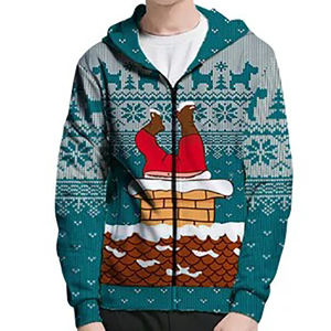 À la mode hommes sweat à capuche de noël haute qualité graphique chaud vacances pull élégant hiver tenue noël hommes sweats à capuche - Product Image 1