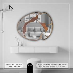 อ่างล้างหน้าติดผนังสแตนเลสสตีลทันสมัยเคลือบ PVD ทนทาน ตกแต่งห้องน้ำ ป้องกันฝ้า น้ำหนักเบา ดีไซน์หรูหรา เหมาะสำหรับงานแต่งงาน - Product Image 4