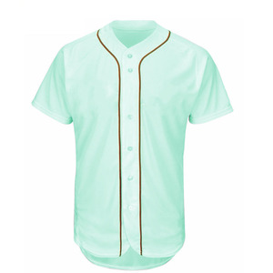 Maillot de baseball et de softball personnalisé en polyester respirant imprimé par sublimation, 2 boutons, vente en gros, anti-UV, évacuation de l'humidité - Product Image 2