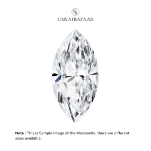 Diamant Moissanite Certifié D VVS1, Coupe Marquise, Non Monté - Product Image 1