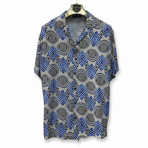 Chemise à manches courtes pour homme à motif floral, coupe décontractée, tissu léger, écologique et respirant, élégante, décontractée pour l'été, idéale pour les vacances - Product Image 3