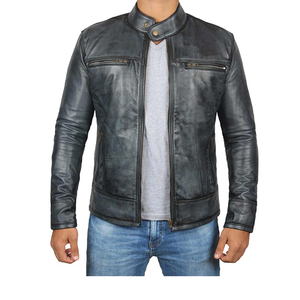 Chaqueta de cuero para hombre de calidad profesional, mangas regulares de invierno transpirables con bolsillos gemelos con cremallera, chaqueta de talla grande en oferta para hombre - Product Image 2