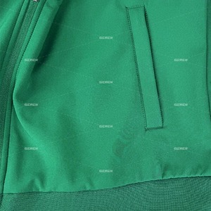 Service OEM Veste d'université légère avec col montant à manches longues Top de rue en couleur contrastée Fermeture à glissière Style de vêtements de travail - Product Image 4