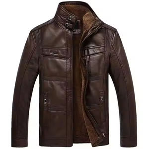 Veste en cuir pour homme de haute qualité, respirante, pour l'hiver, à manches longues, décontractée, tendance, vêtements d'extérieur, logo personnalisé, OEM, vente en gros - Product Image 1
