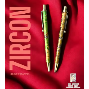 Crayon en bois tourné à la main avec pince en laiton fabriqué à partir de café Burl Set pour journaliser et dessiner - Product Image 6