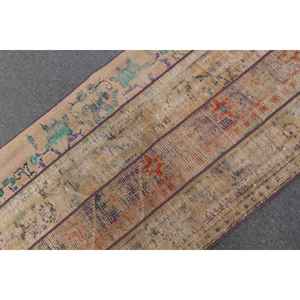 Alfombra Turca, Alfombra Pequeña de 2.6x4.2 pies, Alfombra Vintage de Lana con Diseño a Cuadros Marrón - Product Image 4