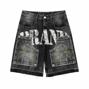 Venta al por mayor de invierno personalizado en blanco de color liso chándal de los hombres de color sólido pantalones cortos con capucha conjunto para Unisex - Product Image 4