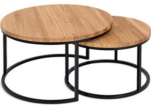 Mesa de Centro Redonda de Diseño Moderno con Base de Metal, Ajustable, de Alta Calidad para Hogar, Cafetería o Restaurante - Product Image 4