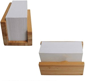 Portatarjetas de identificación comercial de madera natural Proveedor al por mayor ecológico Soportes de exhibición de imágenes elegantes Portatarjetas de madera - Product Image 3