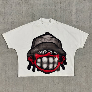 Summer Screen Print Logo Aicd Wash Vintage Cotton Shorts Streetwear Tracksuit <b>Tshirt</b> and Shorts Set Men Sweatsuit Custom Logo - Product Image 5