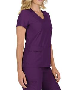 Nuevo diseño de uniforme de hospital uniforme de enfermera con cuello en V Scrub Set Spandex ropa de trabajo médica uniformes - Product Image 2