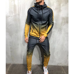 Streetwear du fabricant personnalisé pour hommes, grande taille, survêtement à fermeture éclair sunfaded, ensemble survêtement évasé en strass épais - Product Image 4