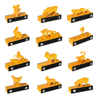 Bloc-notes en papier 3D en forme d'animaux du zodiaque chinois, papier artisanal bon marché à faire soi-même, papier à déchirer pour la décompression, bloc-notes cube