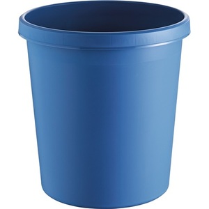 Waste <b>Bin</b> 18L Plastic Wastepaper Basket with Handle Blue HELIT Pack of 6 - Product Image 1
