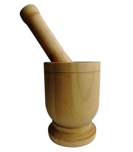 Mortier et pilon en bois de luxe ensemble d'épices Khali Masher pour la cuisine à domicile ensemble de pilon à mortier en bois élégant européen - Product Image 1