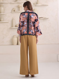 Haut vintage imprimé à manches 3 quarts pour femme - Product Image 2