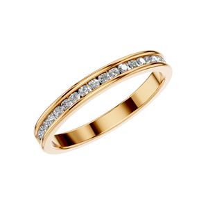 2025 Trending Factory Direct 14K Gold Minimalist Zircon Eternity Band Classic Slim Stackable Design Men's IGI Wedding - Product Image 5