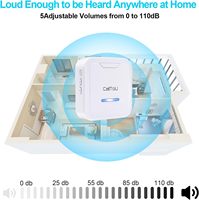 Pager Inalámbrico Daytech para Cuidadores, Cobertura de Señal de 30 Metros, Indicación de Luz LED, Emergencia SOS para Pacientes Mayores, Hogar de Ancianos