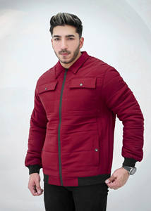 Chaqueta Bomber para hombre sólida de secado rápido de talla grande con servicio OEM y corte automatizado, ropa cómoda para adultos hecha en Pakistán - Product Image 4